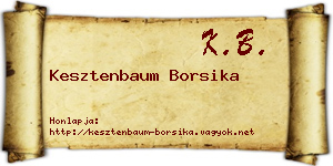 Kesztenbaum Borsika névjegykártya